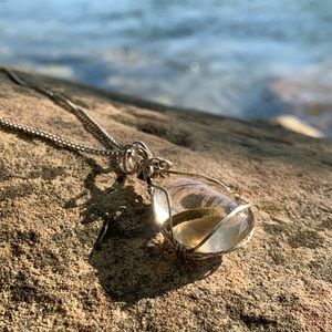 Garden Quartz Wire wrapped Pendant Necklace